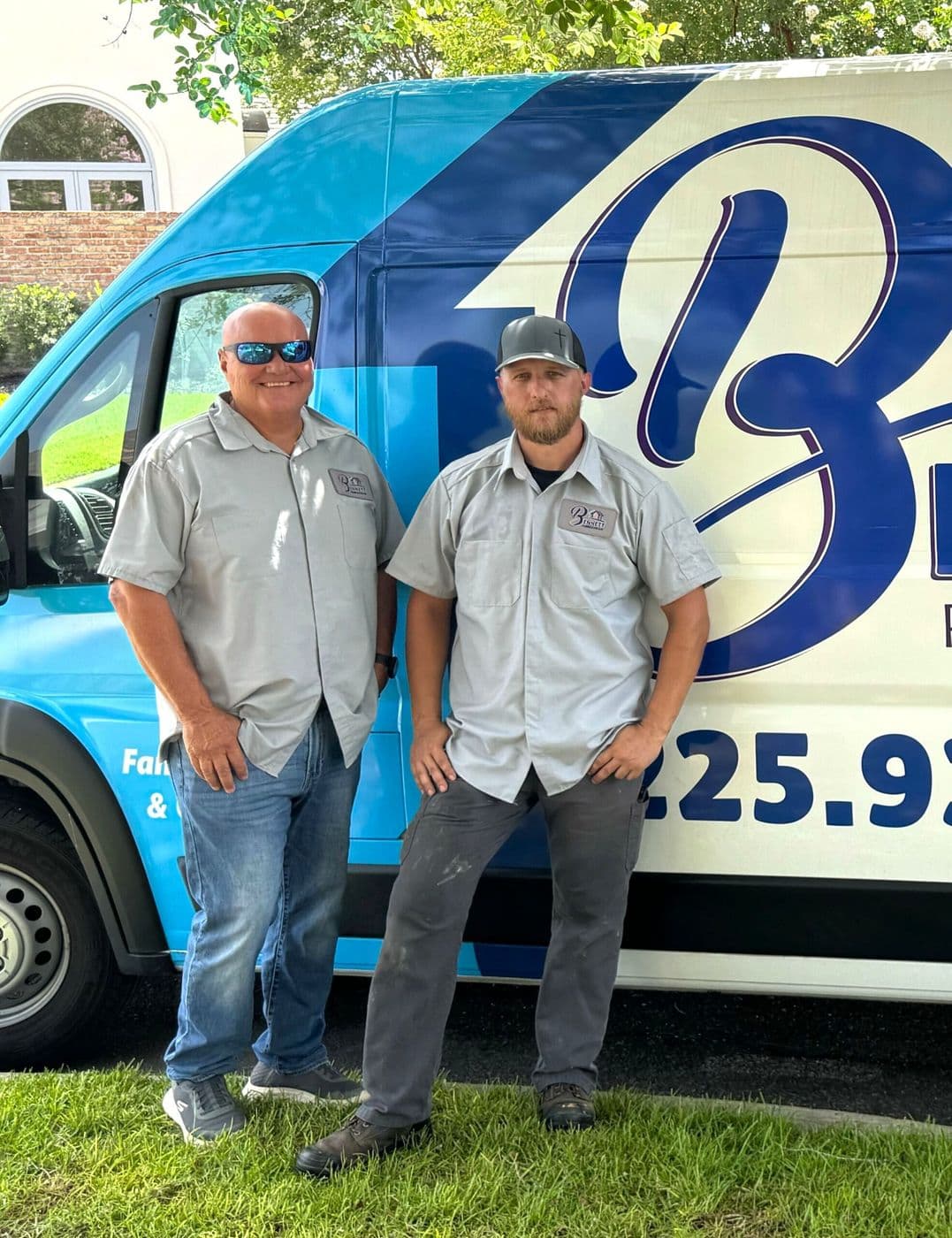 Bennett Plumbing, Heating & Air service van