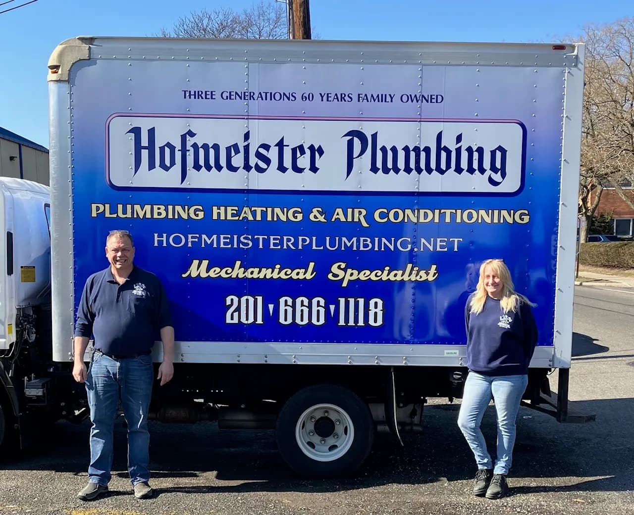 H. Hofmeister & Co. truck with the shop owner