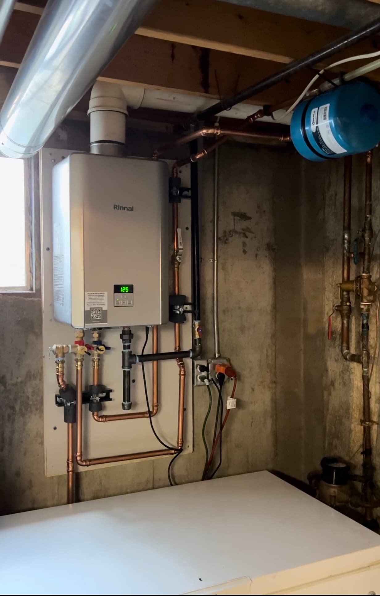 Tankless water heater installation